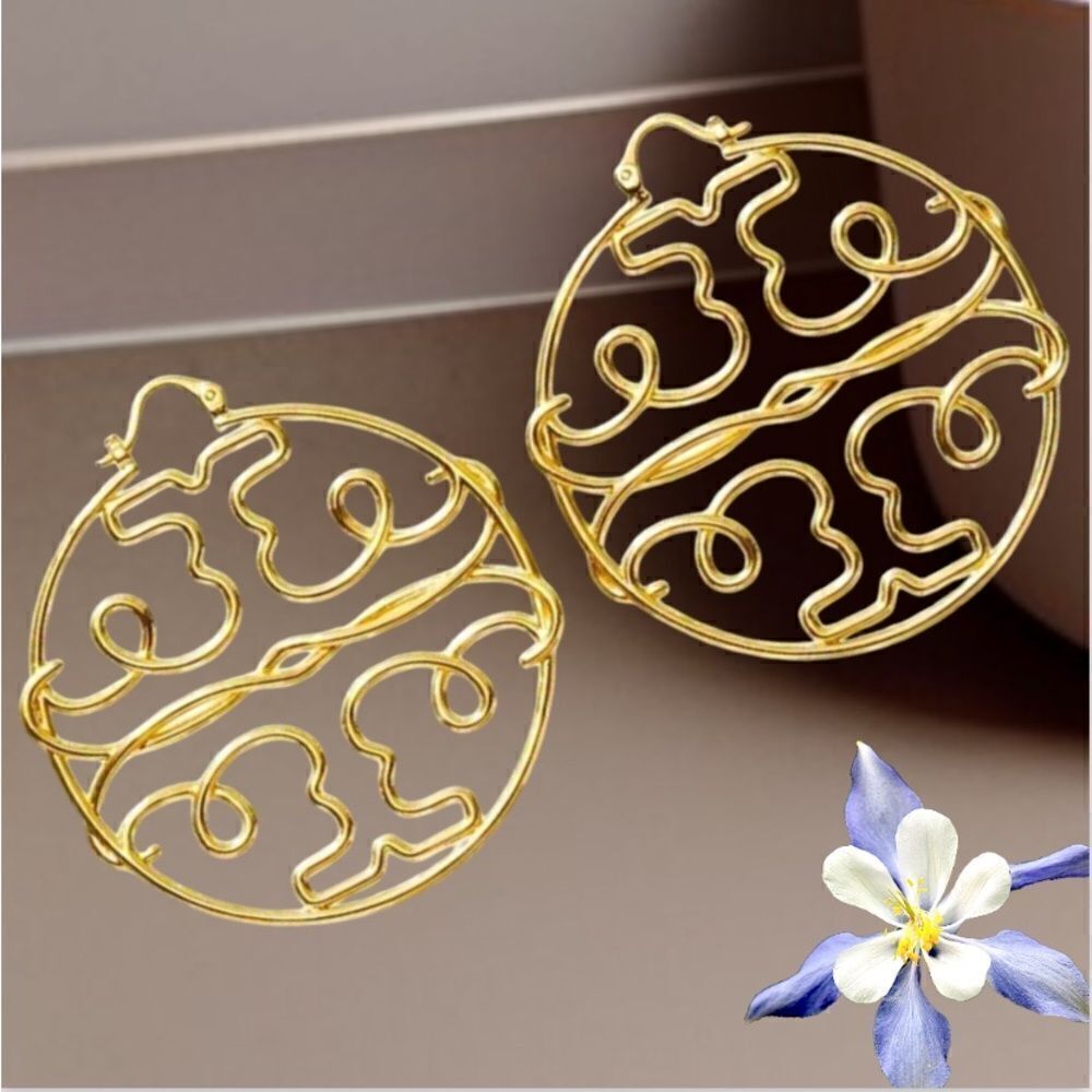 TORY BURCH TWISTED MILLER STATEMENT HOOPS EARRINGS